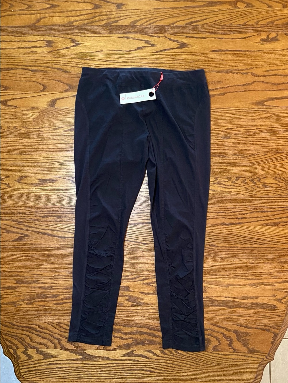 NWT Wearables Women’s Legging Pants Size XL Black Pull On With Spandex Waist